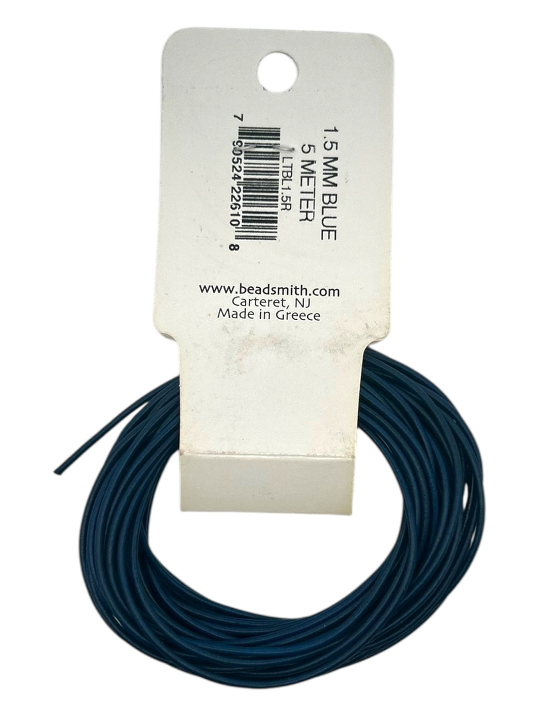 Blue Greek Leather Cord 1.5MM