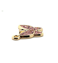 Stunning pink Cubic Zirconia butter fly charm, SKU# M3101