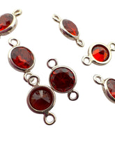 4mm,sterling silver, 3A, Cubic Zicronia Bezel Connector 
SKU#5005780M7