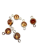 4mm,sterling silver, 3A, Cubic Zicronia Bezel Connector 
SKU#5005780M11