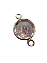 3mm, sterling silver , 3A, Cubic Zicronia Bezel Connector 
SKU#5030CM4