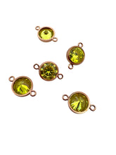 6mm, Rose Gold Filled, 3A, Cubic Zicronia Bezel Connector 
SKU#4805781M8