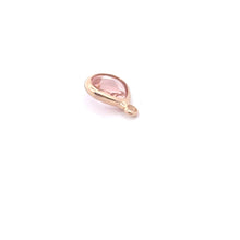 Pink triangle shape crystal charm, SKU#M2161pink