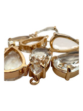 Clear tear drop crystal charm, SKU#M2152clear