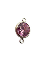 3mm, sterling silver , 3A, Cubic Zicronia Bezel Connector 
SKU#5030CM10