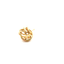 10.0mm open knot post earring, 14KGF, SKU#400K10P