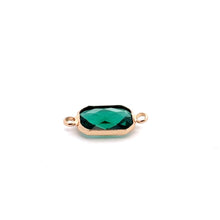 Emerald green rectangle shape crystal charm,SKU#M2147emeraldgreen
