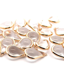 Clear round tear drop shape charm, SKU#M2164clear
