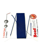 Dark Blue Bead Cord - Perlseide