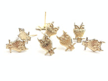 14kGF Owl Stud Earrings Sku#50-4