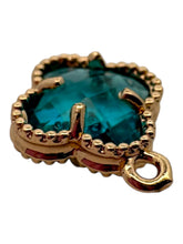 Light blue four leaf clover charm, SKU#M2158-12