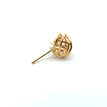 10.0mm open knot post earring, 14KGF, SKU#400K10P