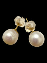 Japanese akoya pearl studs, 14KGF, SKU#Jakoya8
