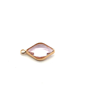 Diamond shaped charm SKU#M3105lightpink