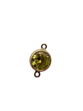 3mm, Gold filled , 3A, Cubic Zicronia Bezel Connector 
SKU#4030CM8