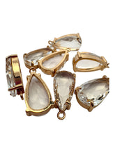 Clear tear drop crystal charm, SKU#M2152clear