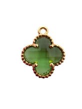 Green four leaf clover charm, SKU#M2158-21