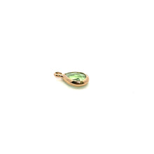 Green tear drop shape crystal charm, SKU#M2140green