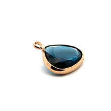 Dark ocean blue triangle crystal charm, SKU#M2168Ocean