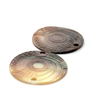 Mother Of Pearl Shell, Circle Mother Of Pearl, Carved MOP, Sku#M2999