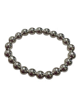 Sterling silver size 6 beaded stretchy ring, SKU#50530ER6