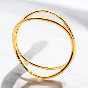 14KGF wave ring (Size 7.5-8) SKU#405RW