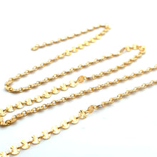 4mm Round Bar Starburst Disc Chain, 14k Gold Filled, Per Foot, SM957SB