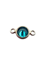 3mm, sterling silver , 3A, Cubic Zicronia Bezel Connector 
SKU#5030CM12