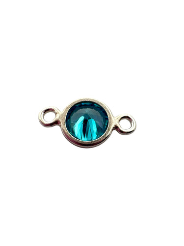 3mm, sterling silver , 3A, Cubic Zicronia Bezel Connector 
SKU#5030CM12