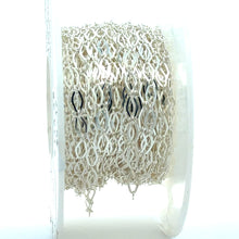 Sterling Silver S+L 1+1 Flat Long Link Diamond, Sku#SM1370F