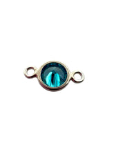 4mm,sterling silver, 3A, Cubic Zicronia Bezel Connector 
SKU#5005780M9