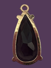 Dark purple tear drop crystal charm, SKU#M2152purple