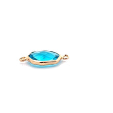 Light blue trapezoid  crystal charm, SKU#M2161lightblue