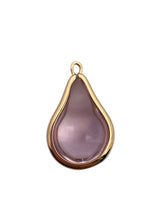 Pink round tear drop shape charm, SKU#M2164pink