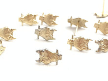 14kGF Owl Stud Earrings Sku#50-4