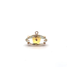 Yellow eye shape crystal charm, SKU#M2138yellow