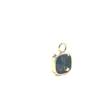 Square shape crystal charm, gold plated, SKU#M2164