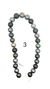 100% Natural Tahitian pearl strands, AAA, 15-17mm. SKU#THP123