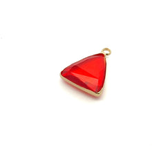 Red triangle shape crystal charm,SKU#M2151red