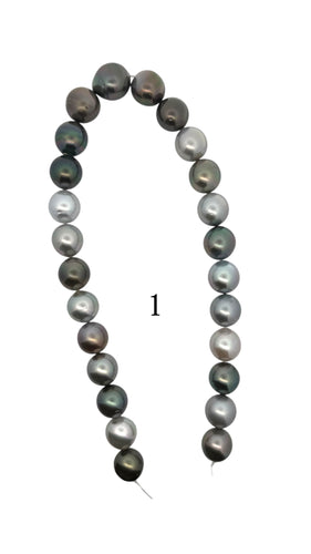 100% Natural Tahitian pearl strands, AAA, 15-17mm. SKU#THP123