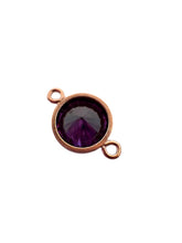 6mm, Rose Gold Filled, 3A, Cubic Zicronia Bezel Connector 
SKU#4805781M2
