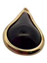 Dark purple round tear drop shape charm, SKU#M2164Dpurple