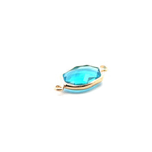Light blue trapezoid  crystal charm, SKU#M2161lightblue