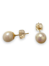 Japanese akoya pearl studs, 14KGF, SKU#Jakoya7