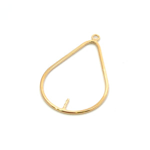 14KGF tear drop W/ peg, SKU#4003506P