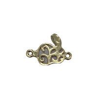 Rabbit Charm, Bunny Charm, Gold Plated, M4412
