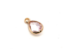 Clear tear drop shape crystal charm, SKU#M2140clear