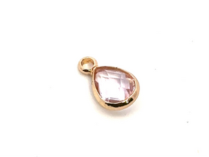 Clear tear drop shape crystal charm, SKU#M2140clear