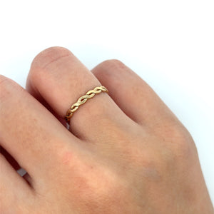 14KGF woven ring (Size 7) SKU#405R7LR