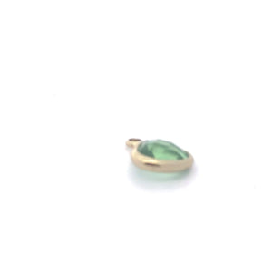 Light green triangle shape crystal charm, SKU#M2161lightgreen